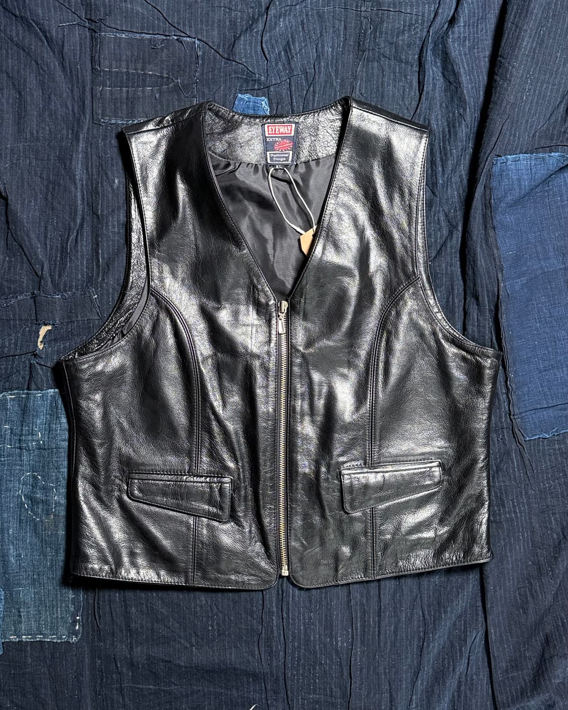 90-00‘s 아이웨이 카우하이드 베스트 XL 상품이미지1