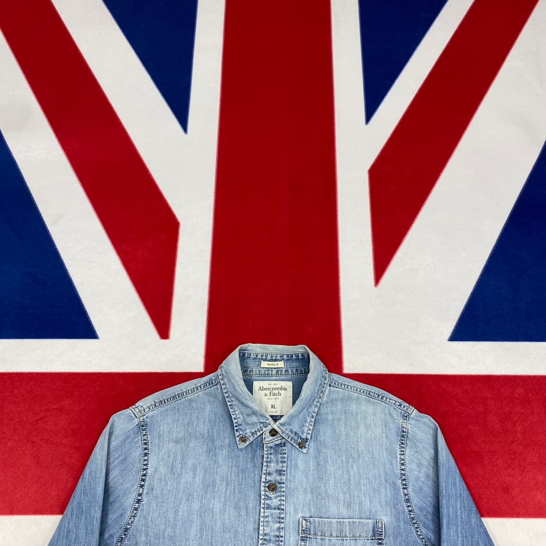 아베크롬비 데님 셔츠 S 실측 M  상품이미지2