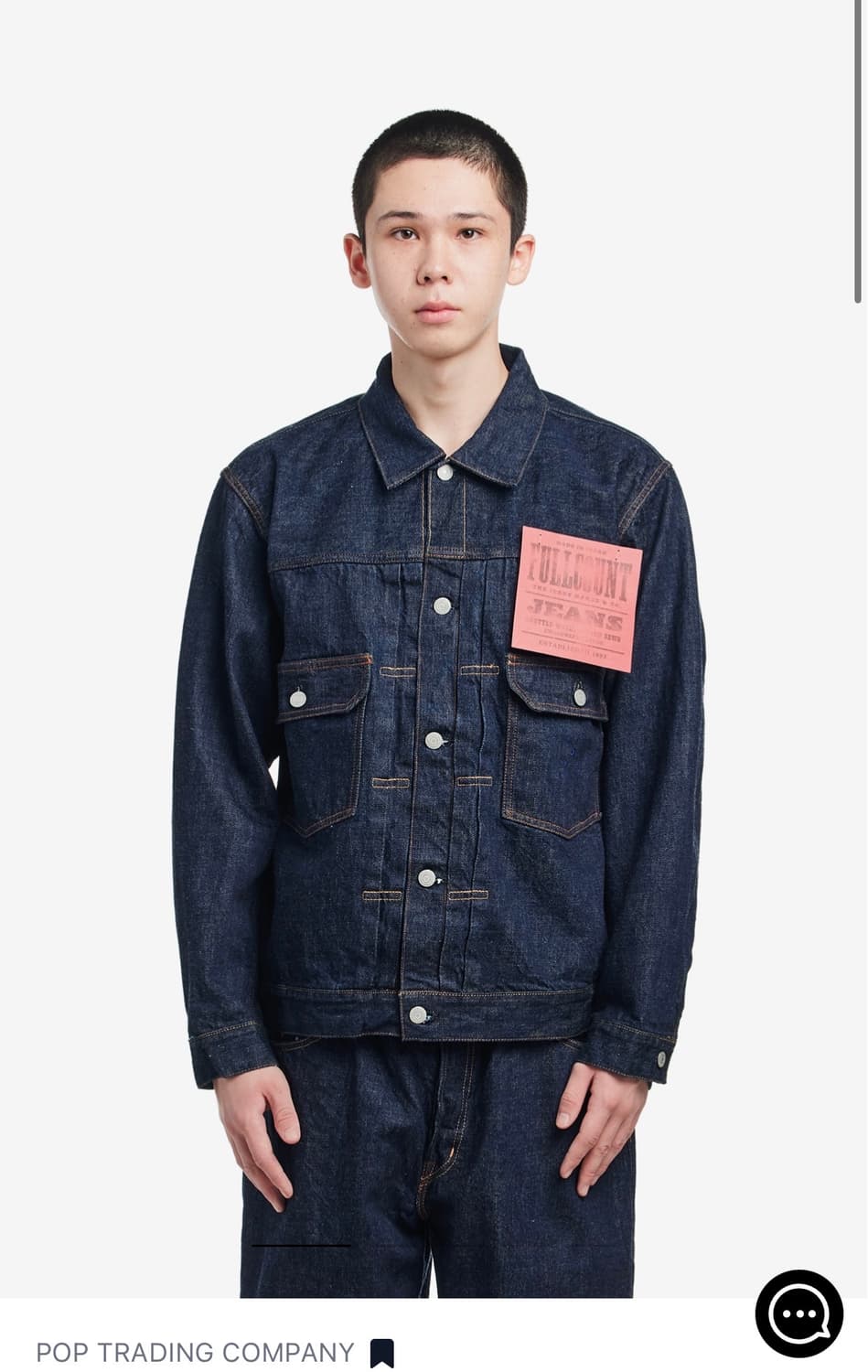 풀카운트x팝트레이딩컴퍼니 타입 투 데님 자켓 원 워시 상품이미지1