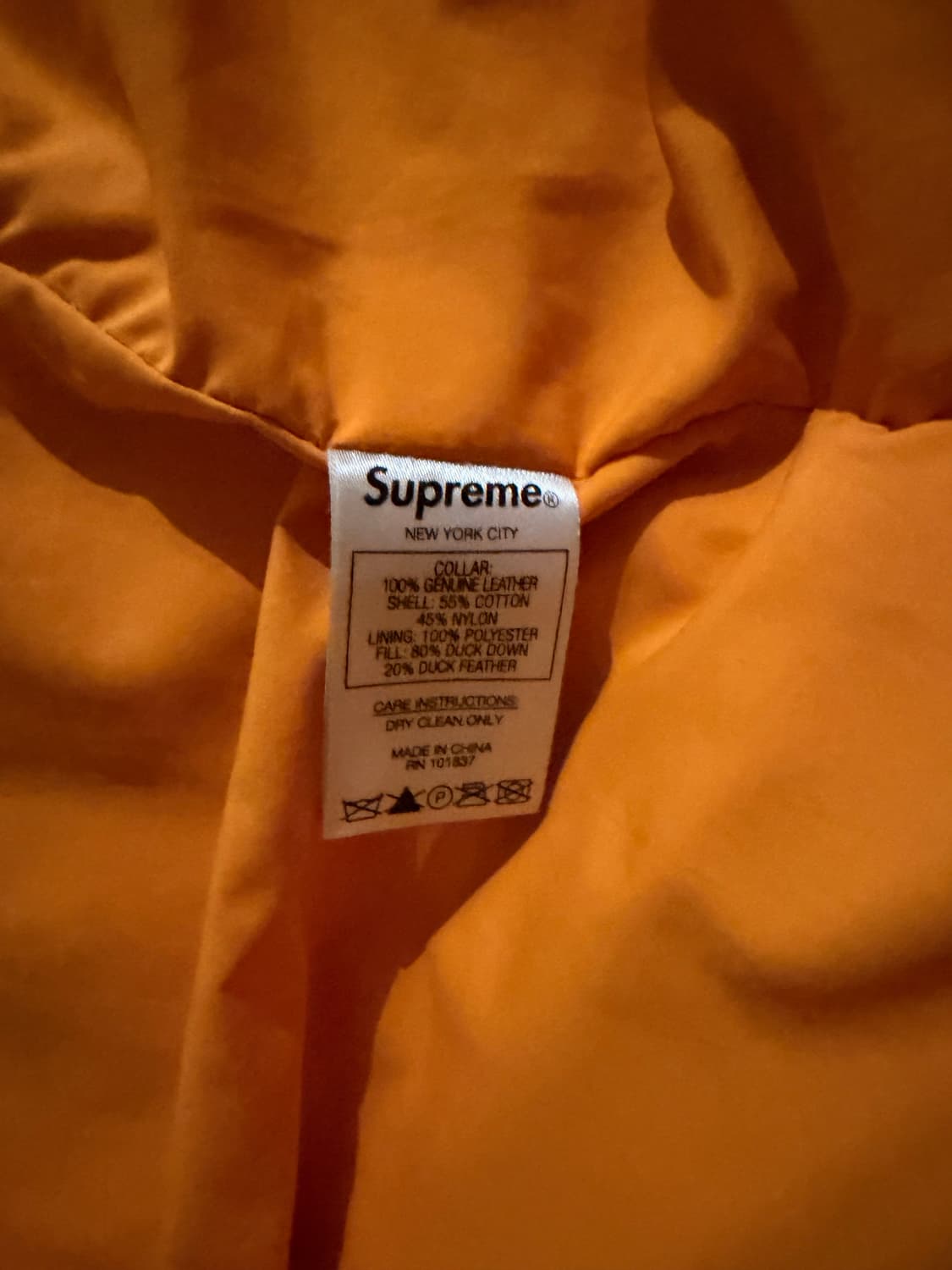 슈프림 레더카라 푸퍼패딩 s 상품이미지4