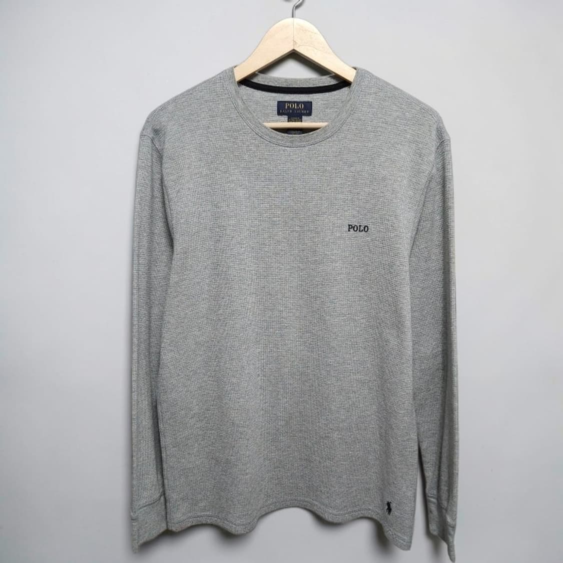 100 POLO 폴로 랄프로렌 와플 니트 긴팔 그레이 상품이미지1