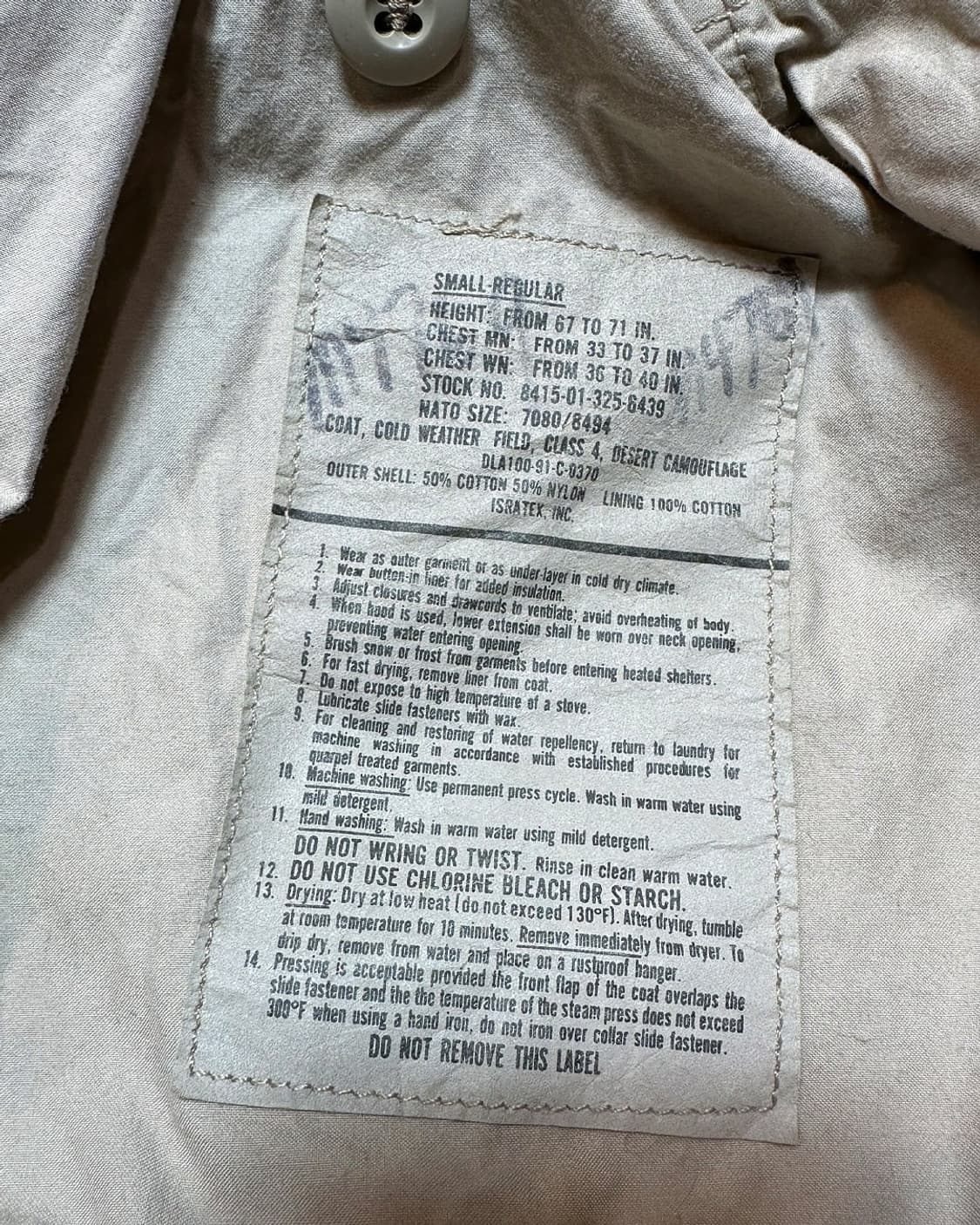 90s Us Amry 미군 데저트카모 m65필드자켓  상품이미지7