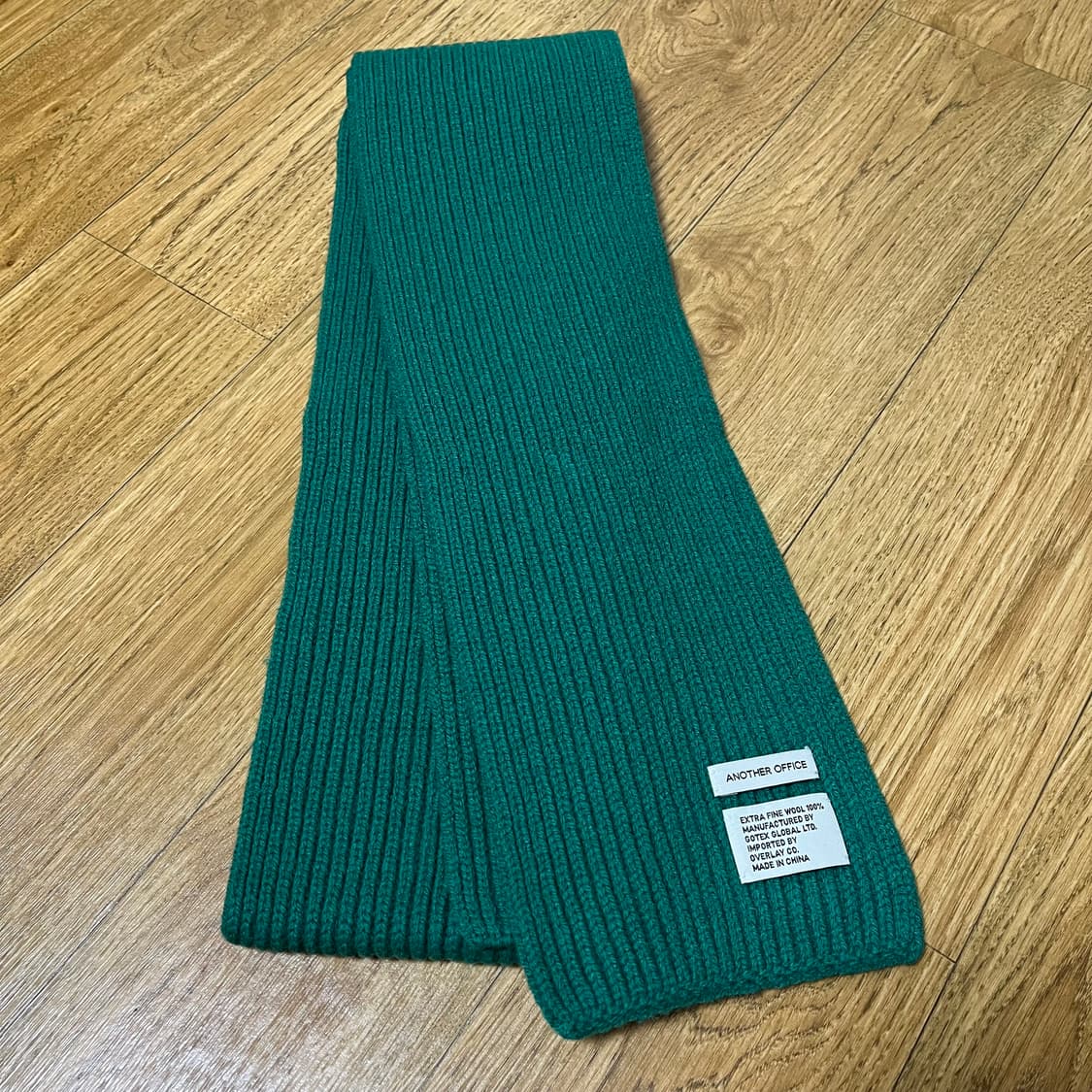 어나더오피스 엑스트라파인울 100% 머플러 포레스트그린 목도리 상품이미지2