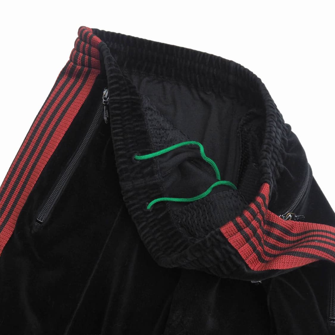Needles 니들스 벨로아 트랙팬츠 블랙 레드 - M사이즈 상품이미지6