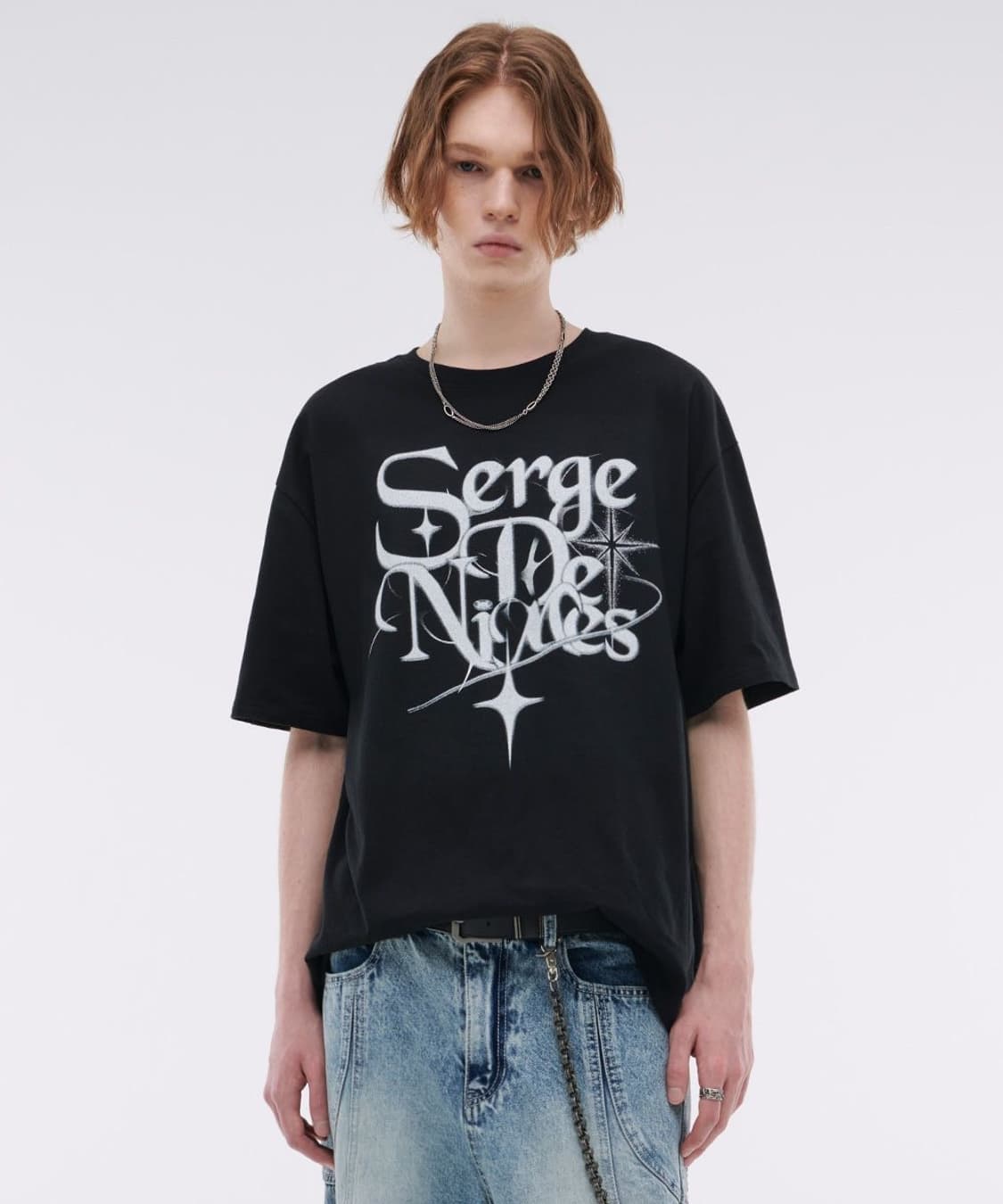 메종미네드 오리진 레터링 하프 티 반팔 티셔츠 L 상품이미지1