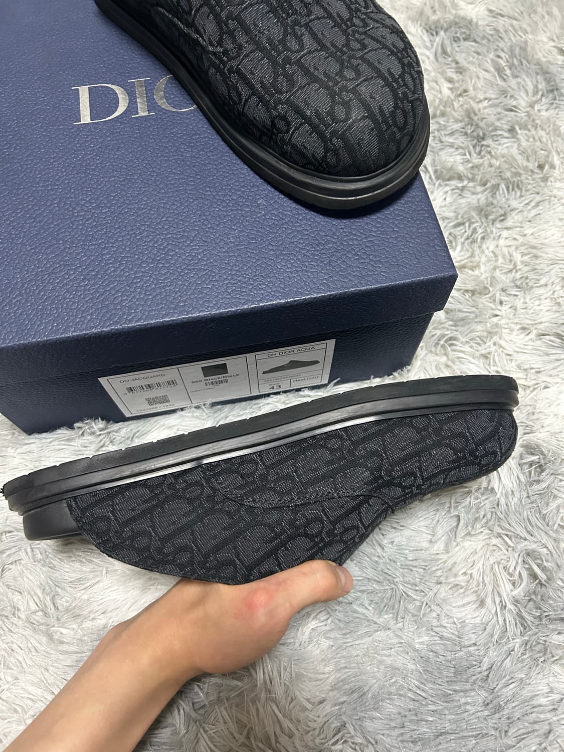 25SS 디올 아쿠아뮬 슬리퍼 43 블랙 상품이미지3