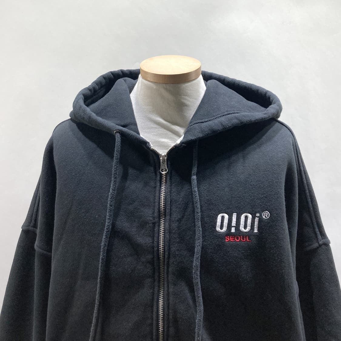 5252 by OIOI 공용 후드집업자켓 블랙 free  상품이미지2