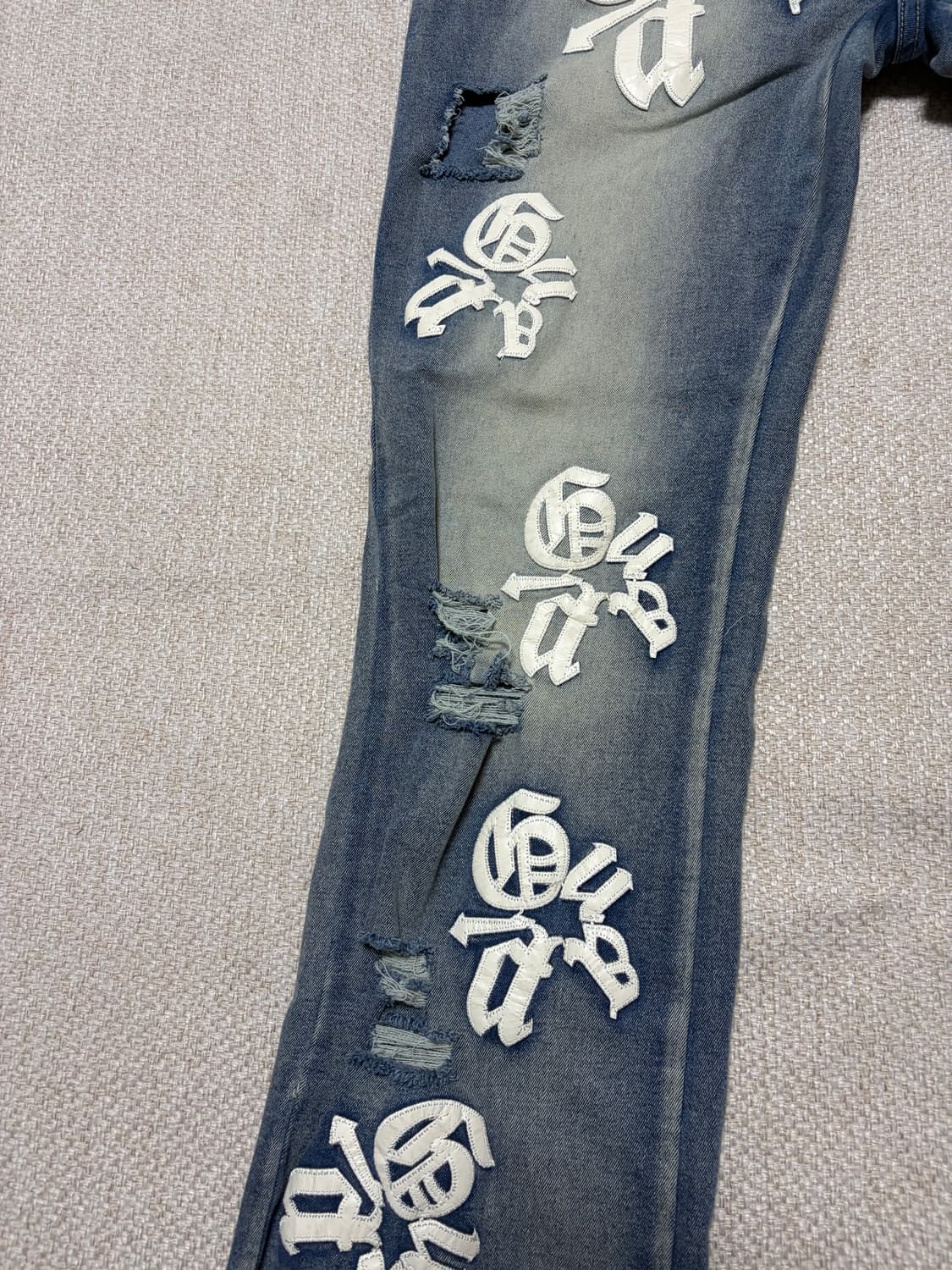 빈티지 패치 디테일 진 상품이미지2