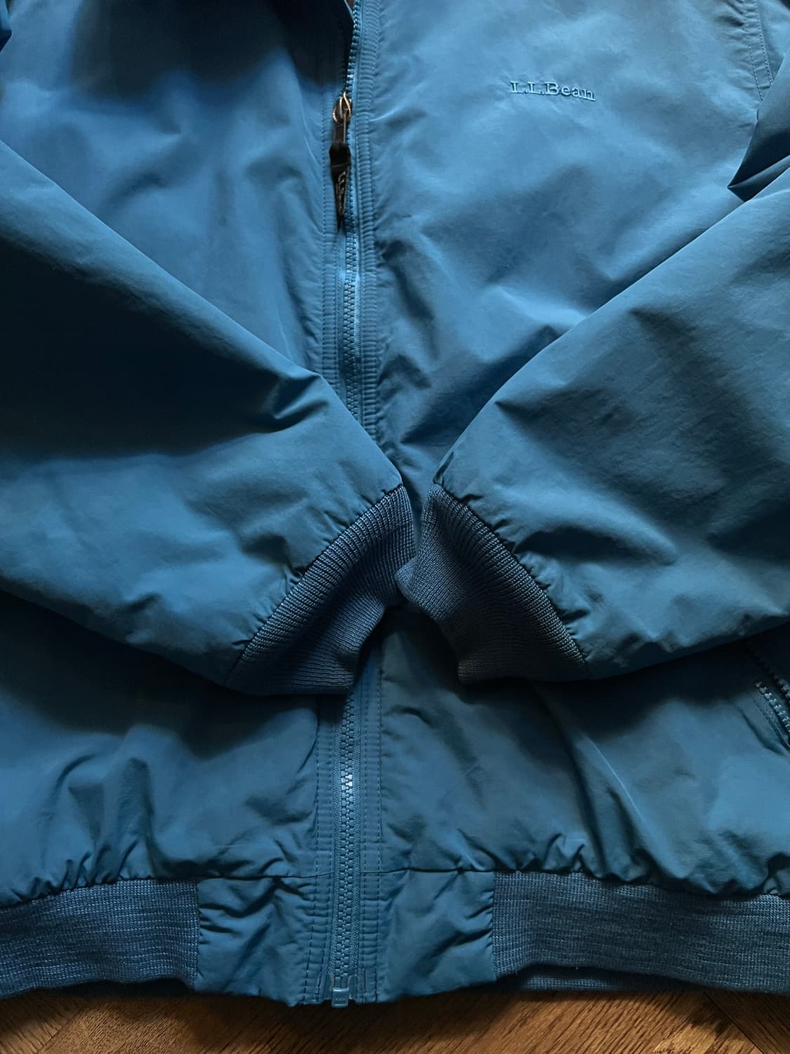 [L]엘엘빈 USA 플리스 라이닝 파스텔블루 웜업 자켓 상품이미지5