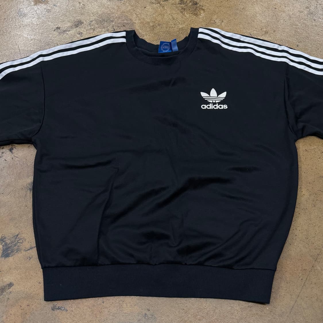 [정품/100] 아디다스 삼선 맨투맨 블랙 b14 상품이미지3