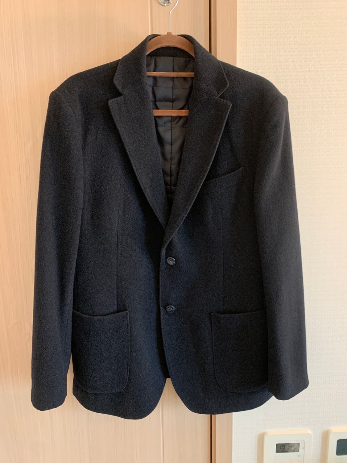 L’UOMO Italy premium 모직 블레이저 자켓 블랙 상품이미지1