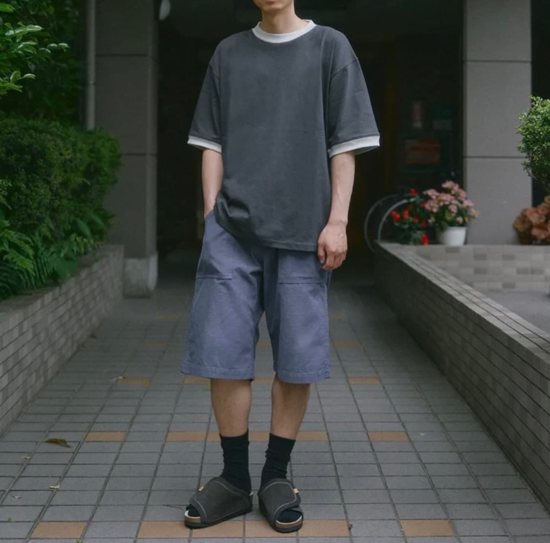 제로 백사틴 퍼티그 쇼츠 반바지 M 상품이미지1