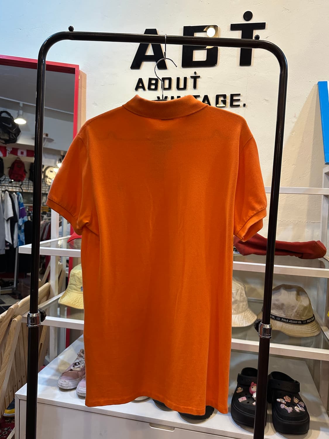 폴로 랄프로렌 커스텀핏 반팔 카라티 오렌지 M 상품이미지6