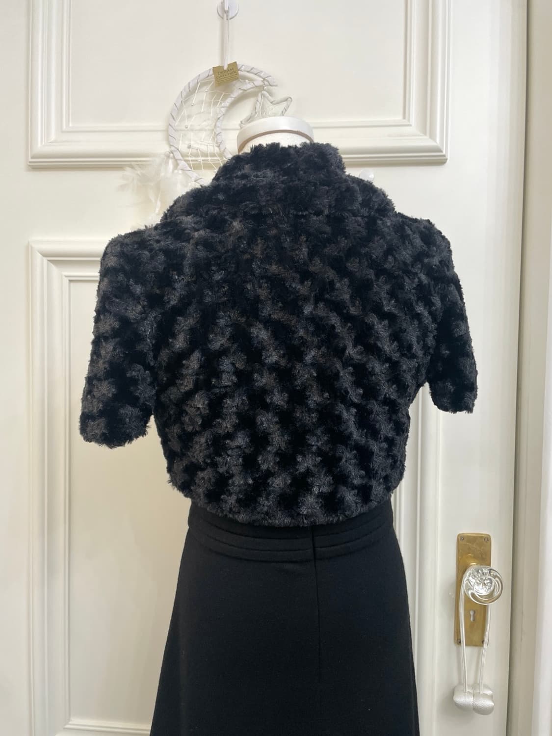 black collar fur  mini bolero(size-9R) 상품이미지5