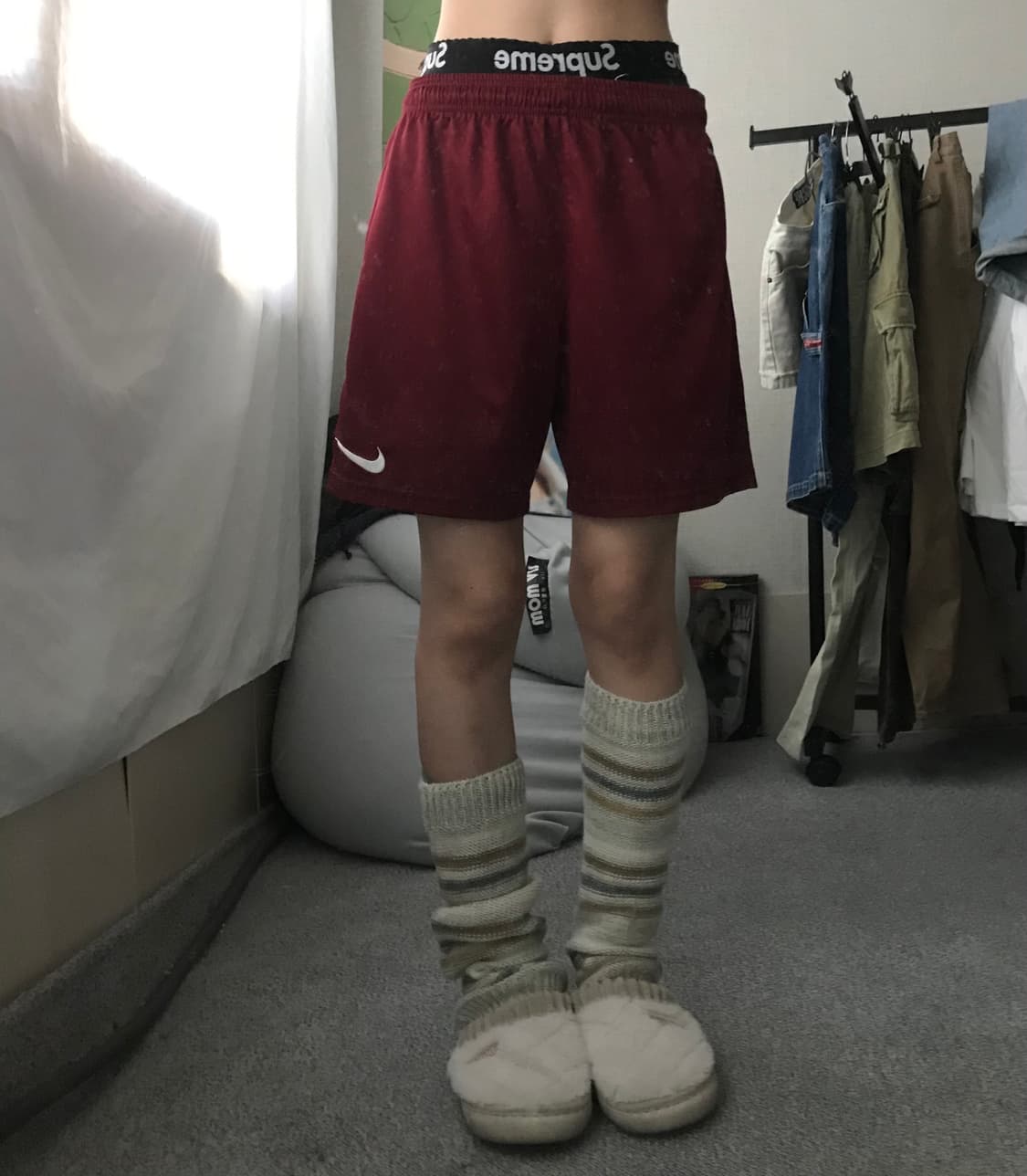 나이키 버건디 하프팬츠 상품이미지2