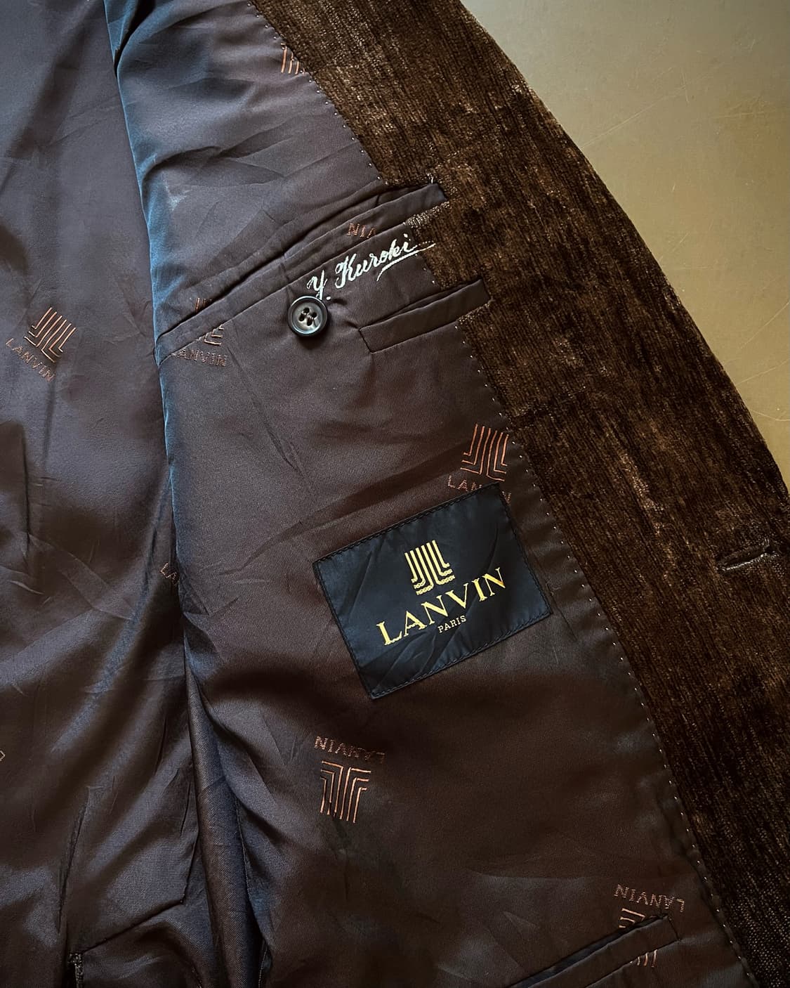 Old LANVIN Paris Classic Velour Blazer 상품이미지8