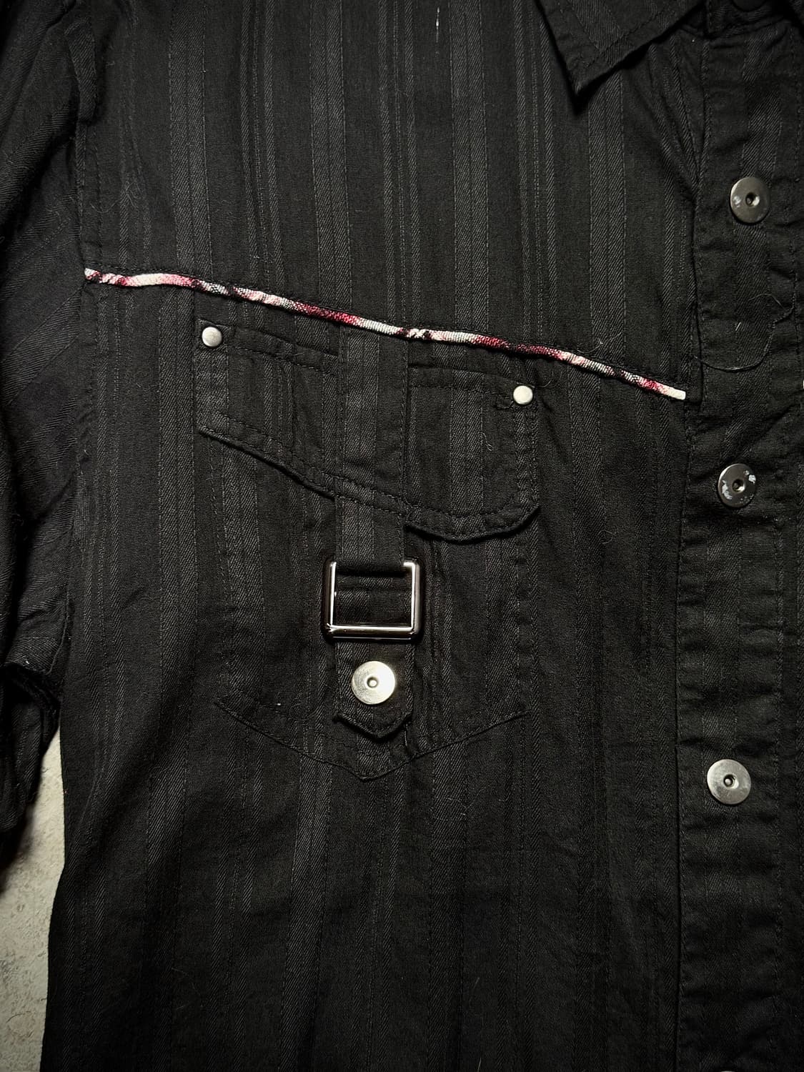 Stripe Western Buckle Shirt  상품이미지4