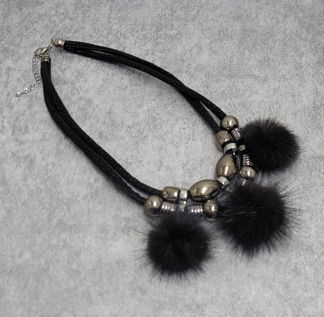 리얼밍크 빈티지목걸이 상품이미지1