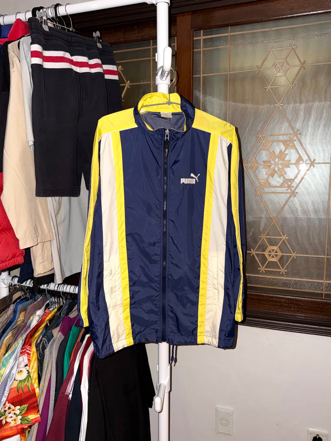 90‘s 푸마 재팬 히트유니온 빅로고 바람막이 상품이미지1