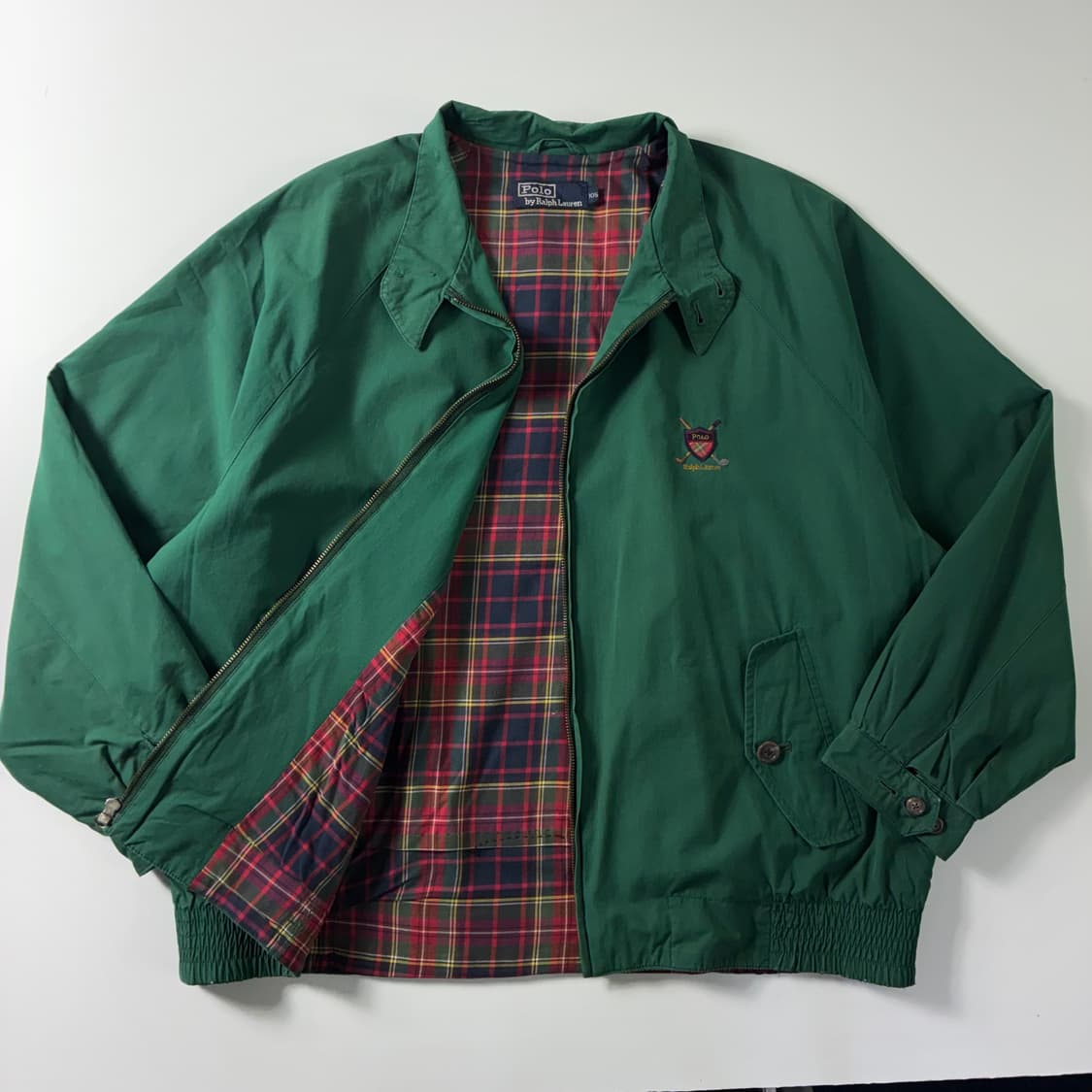 Polo 폴로 랄프로렌 90‘s 그린 쉴드로고 바리쿠다 헤링턴 자켓 상품이미지4