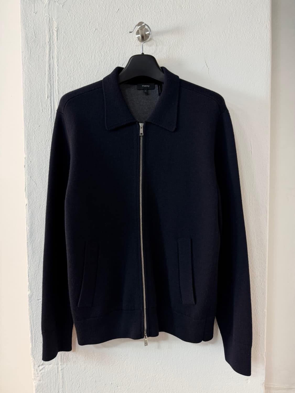 띠어리 카라 니트 집업 가디건  상품이미지2