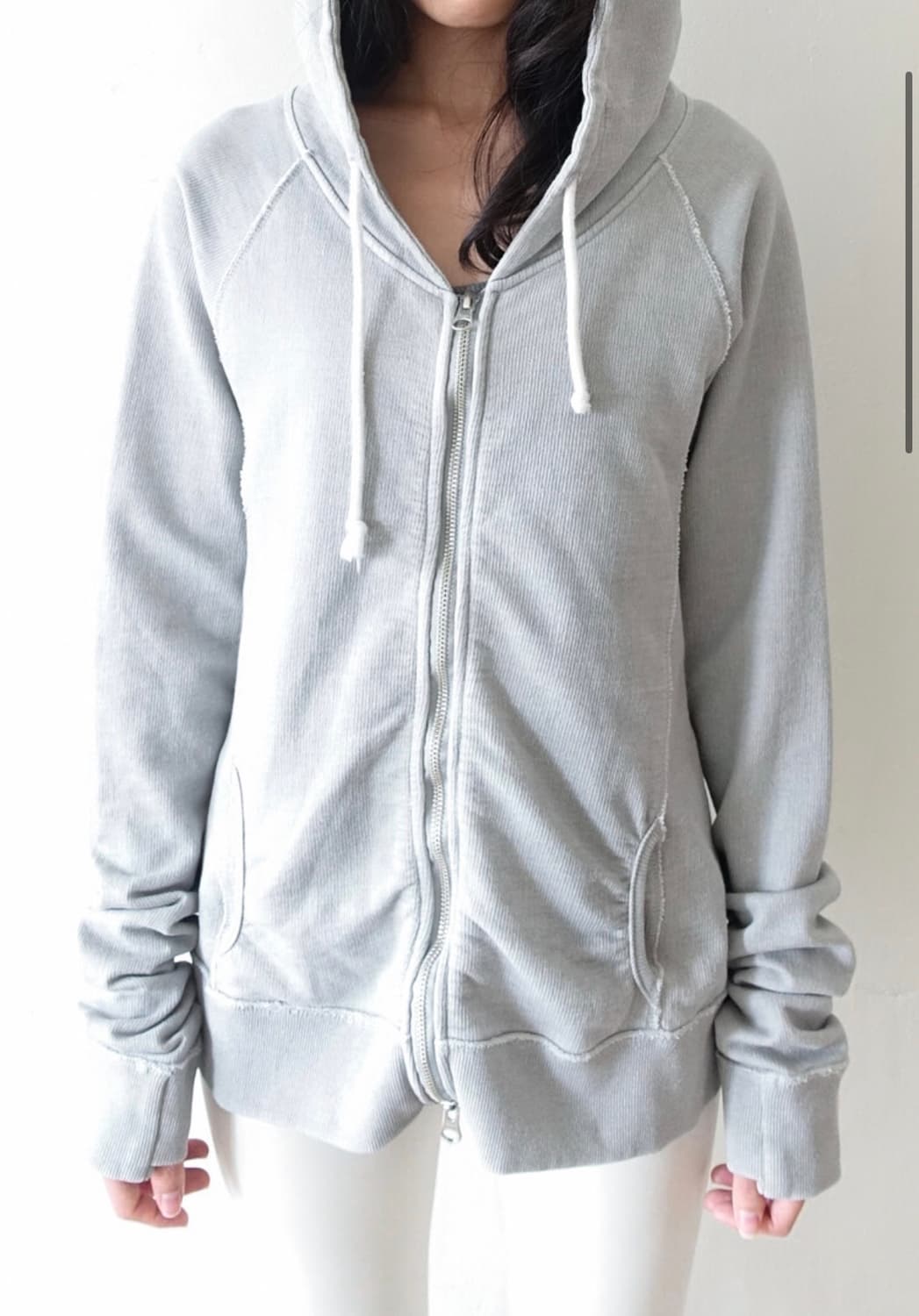 샵페어리 washed lily hoodie (grey) 상품이미지2