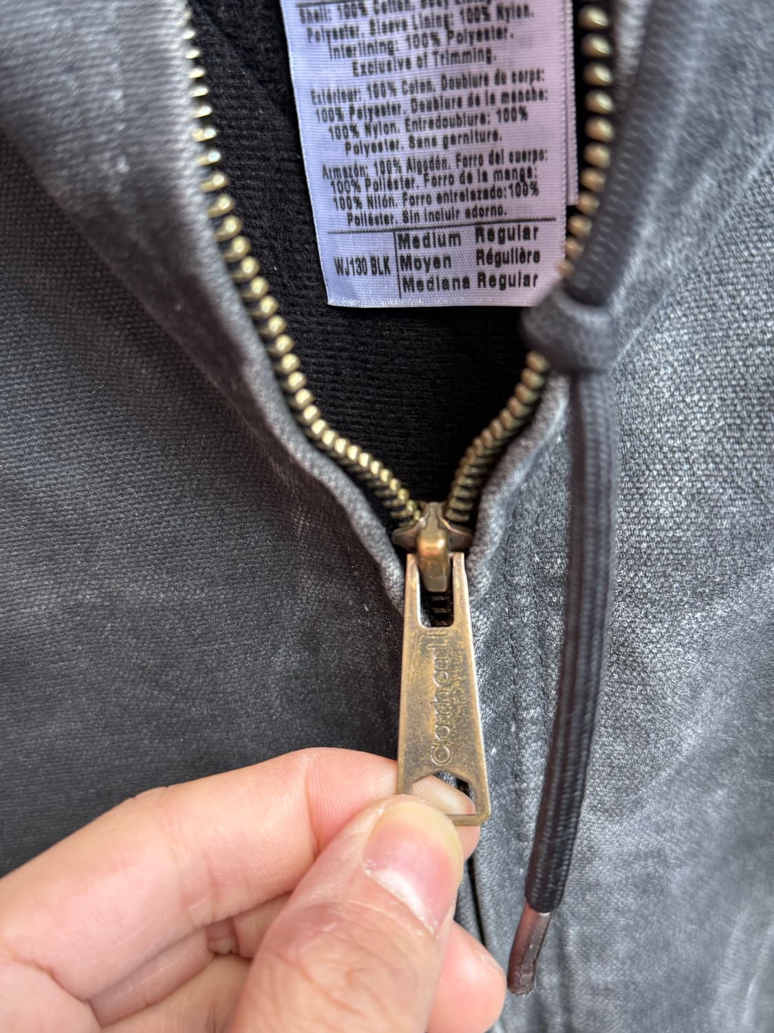 칼하트 후드 워크 자켓 블랙 wj130 BLK (M)made in usa 상품이미지3