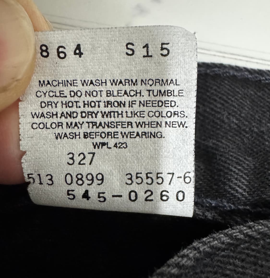 [90s/USA] 리바이스 545 블랙 블랭크탭 (38x32) 상품이미지3