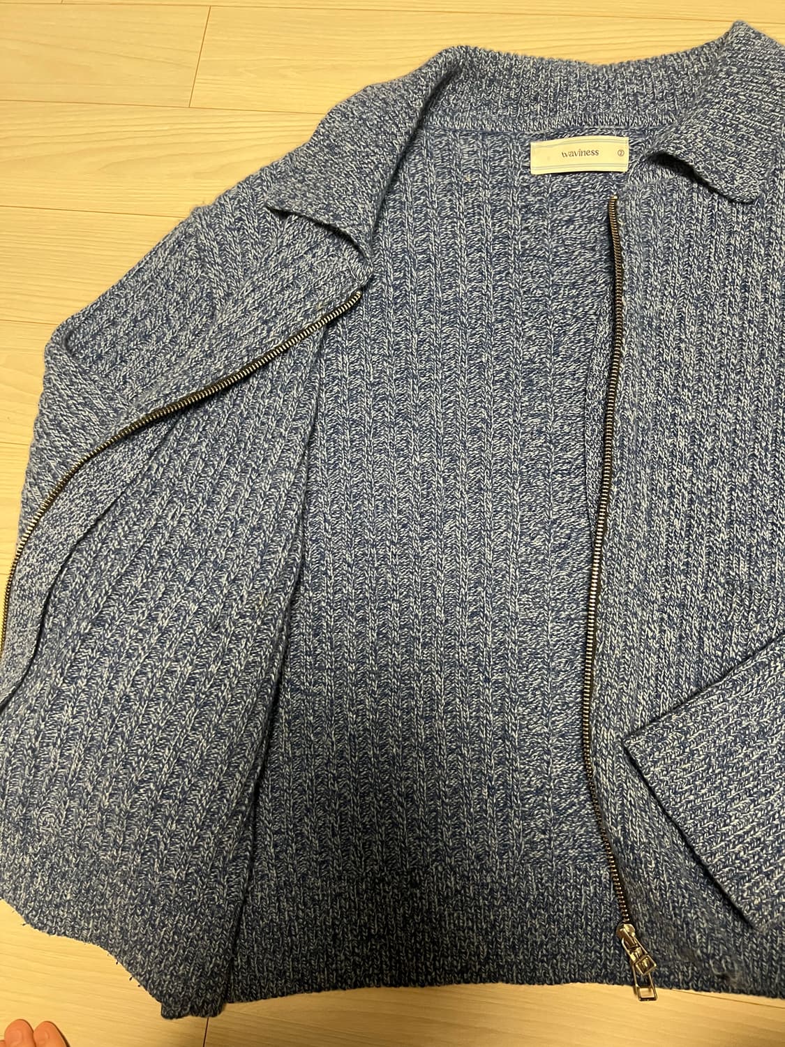 웨이비니스 니트 집업 2사이즈  상품이미지2