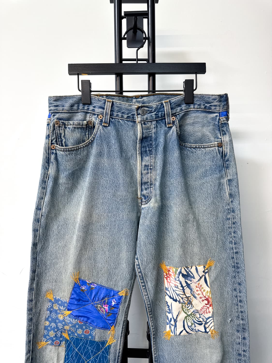 리바이스 90s 501 오리엔탈 패치워크 데님 팬츠 블루 상품이미지2