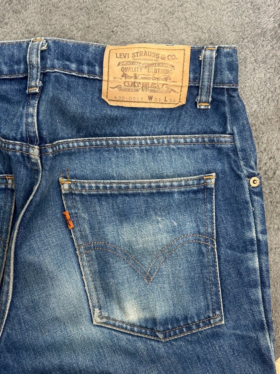 90s Levi's 630 오렌지탭 데님 팬츠 31x34 상품이미지5