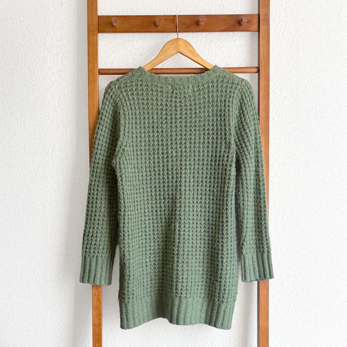 세이지 워플 니트 롱 풀오버 니트 상품이미지6