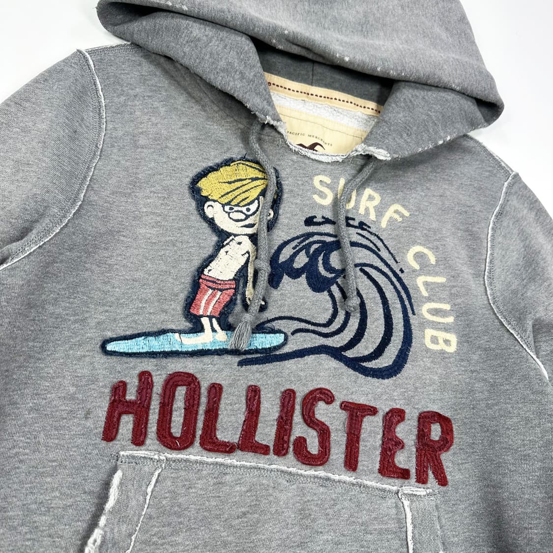 홀리스터 y2k 빈티지 헤비코튼 후드티 그레이 S 상품이미지3