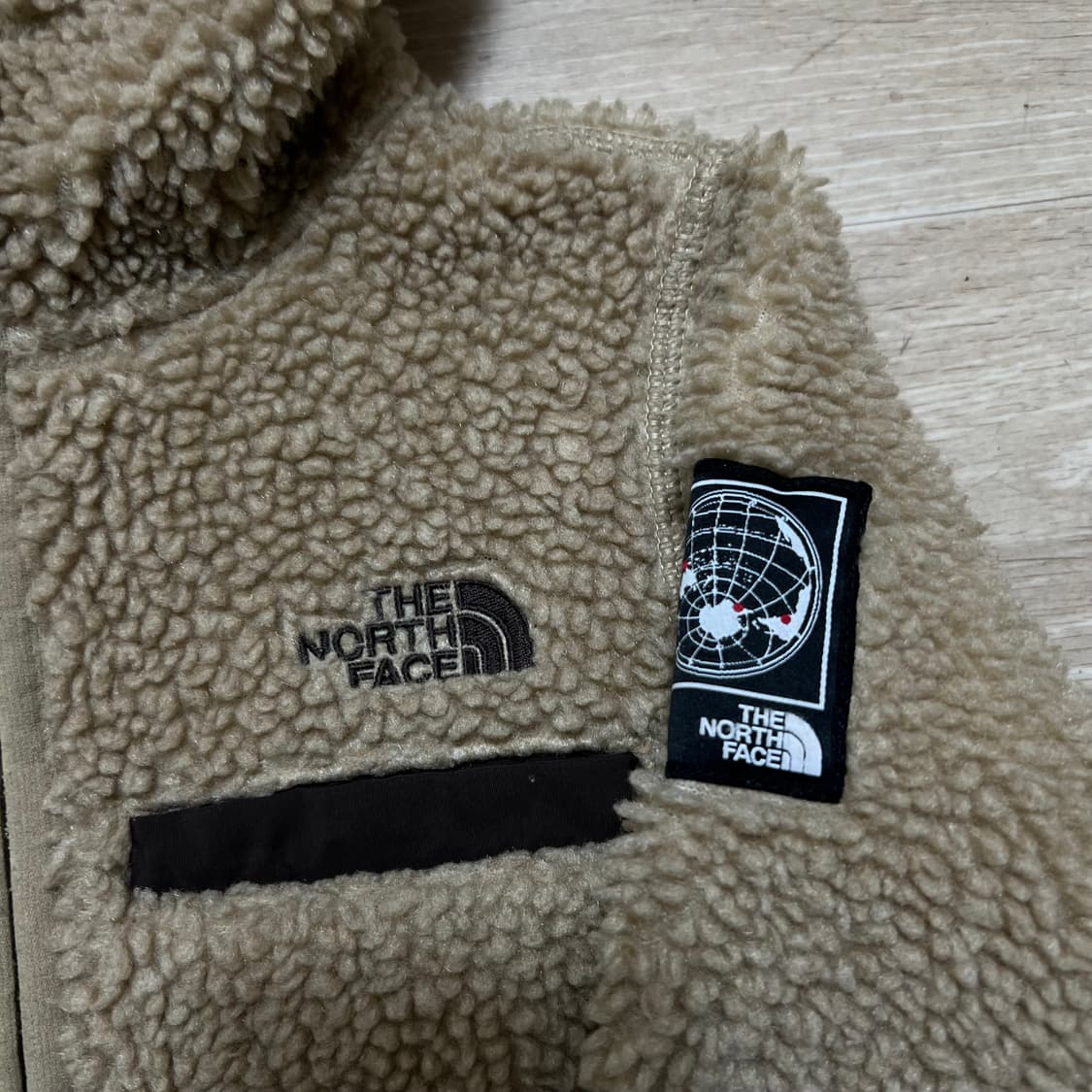 노스페이스 키즈 후드 뽀글이 후리스 후드자켓 [베이지] 110 상품이미지4