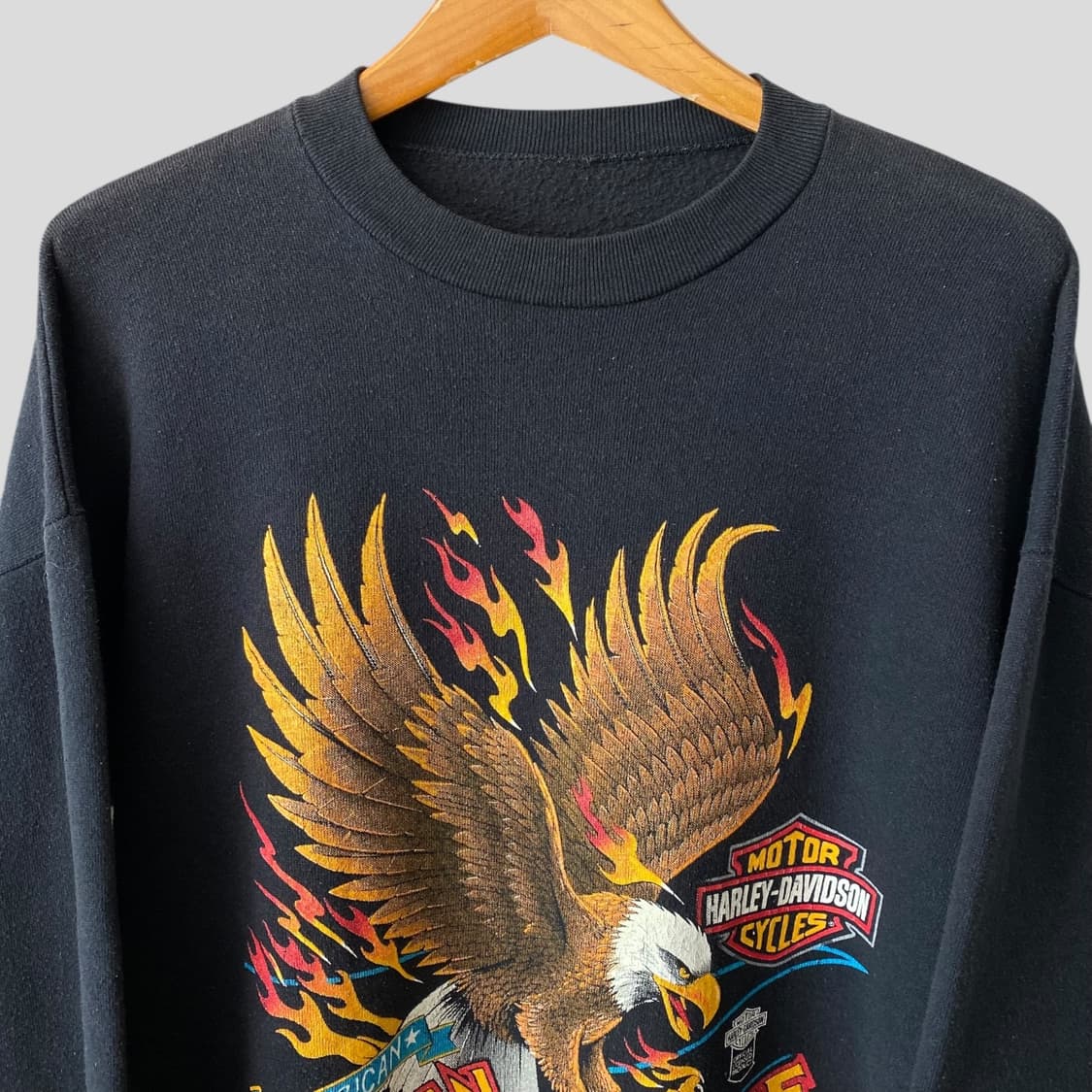 (L)80s 할리데이비슨 스웨트셔츠 맨투맨 상품이미지2