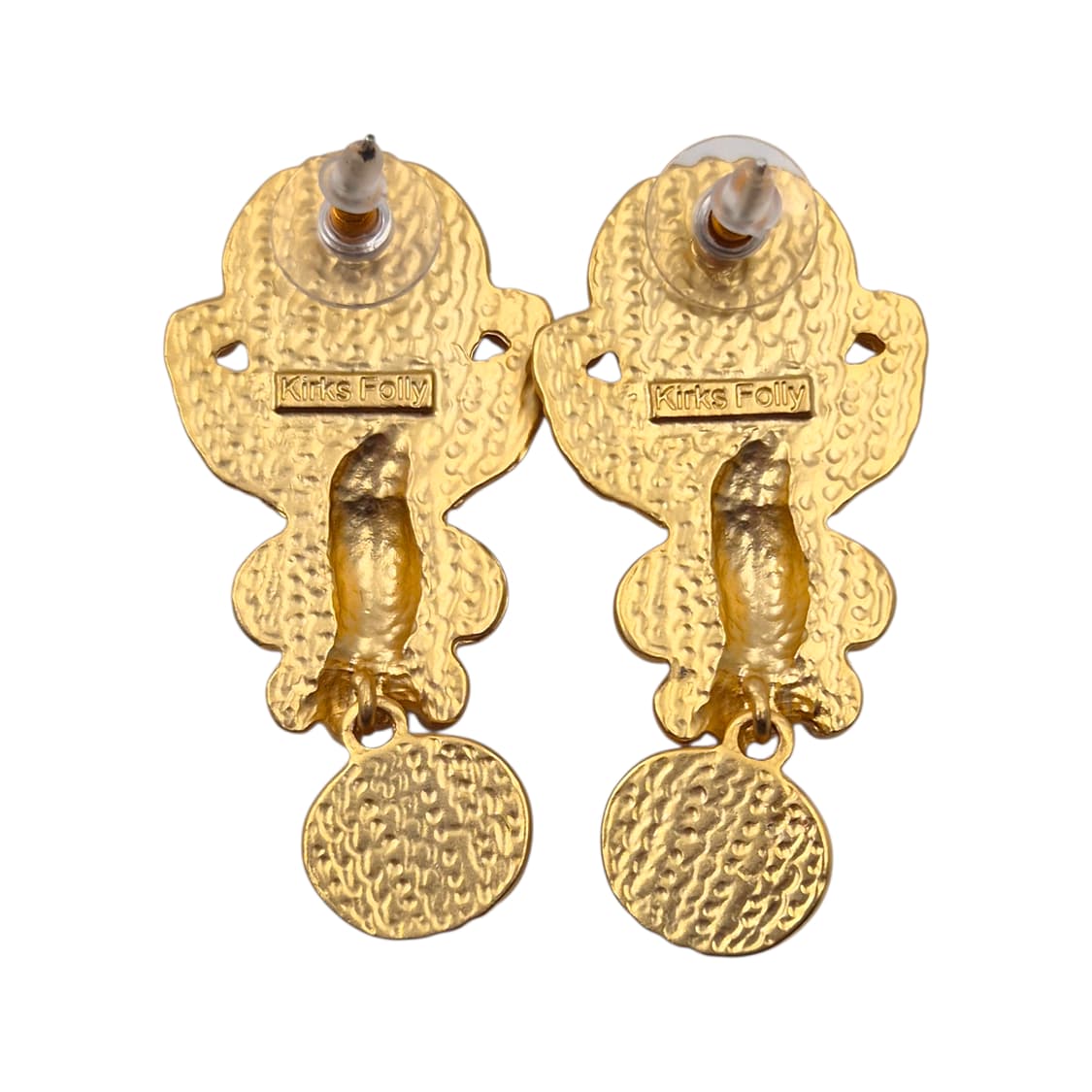 90s 미국 커크스폴리 x 에이본 천사 카보숑 이어링 상품이미지3