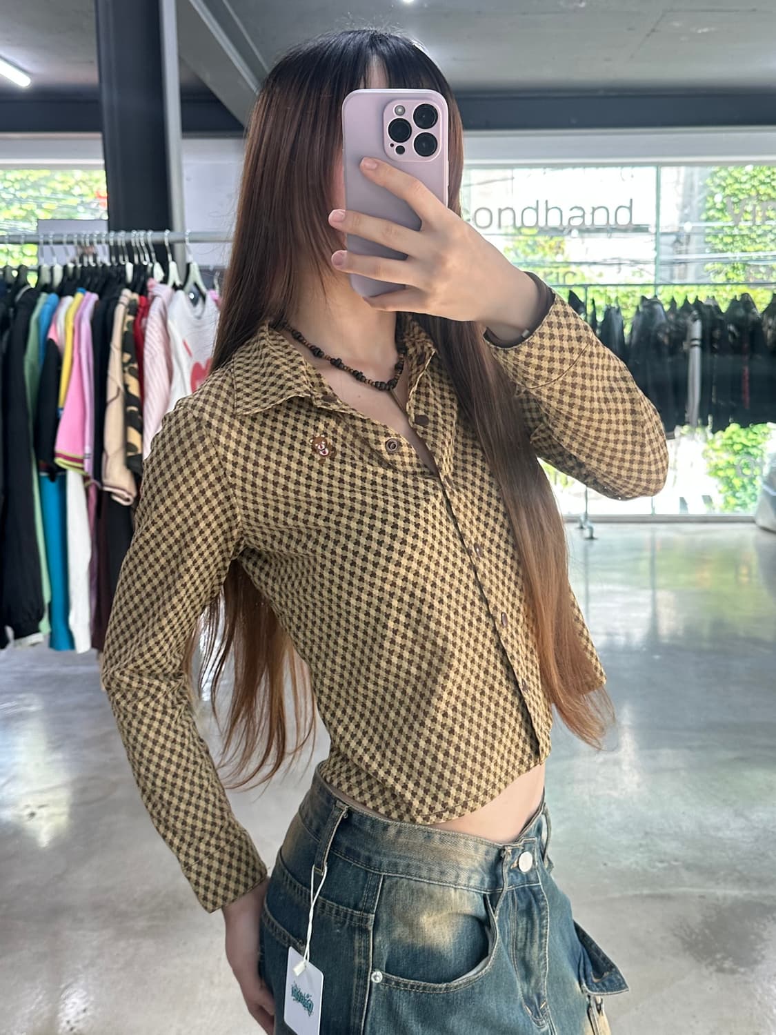 히스테릭글래머 퍽베어 긴팔셔츠 상품이미지1
