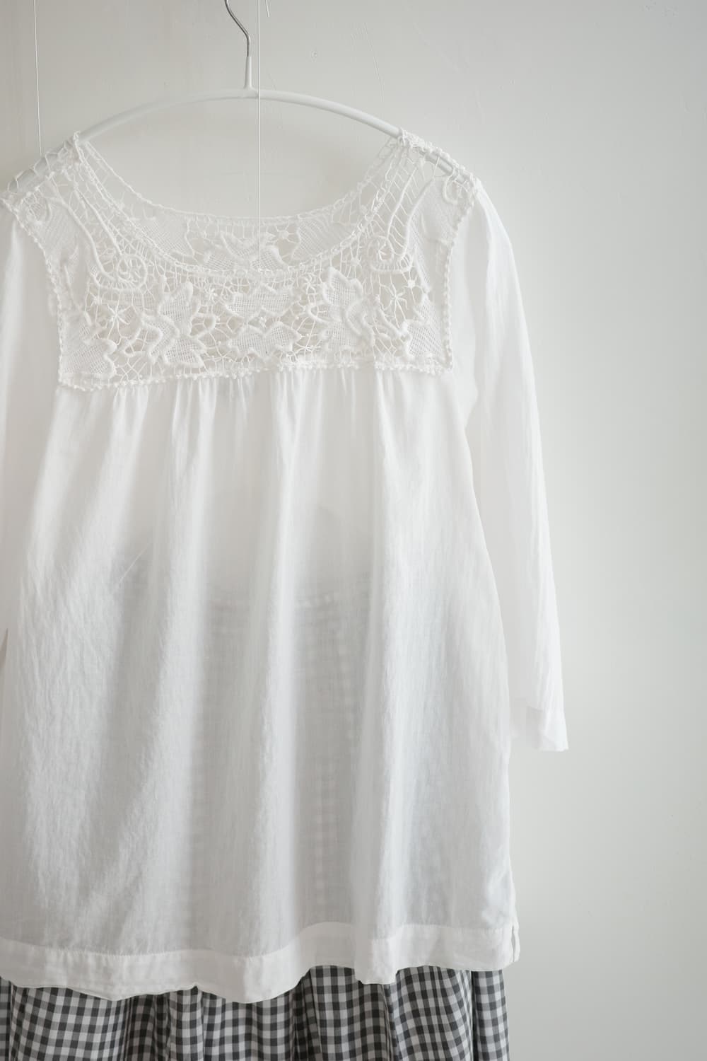 GAP white sheer shirring top 상품이미지6