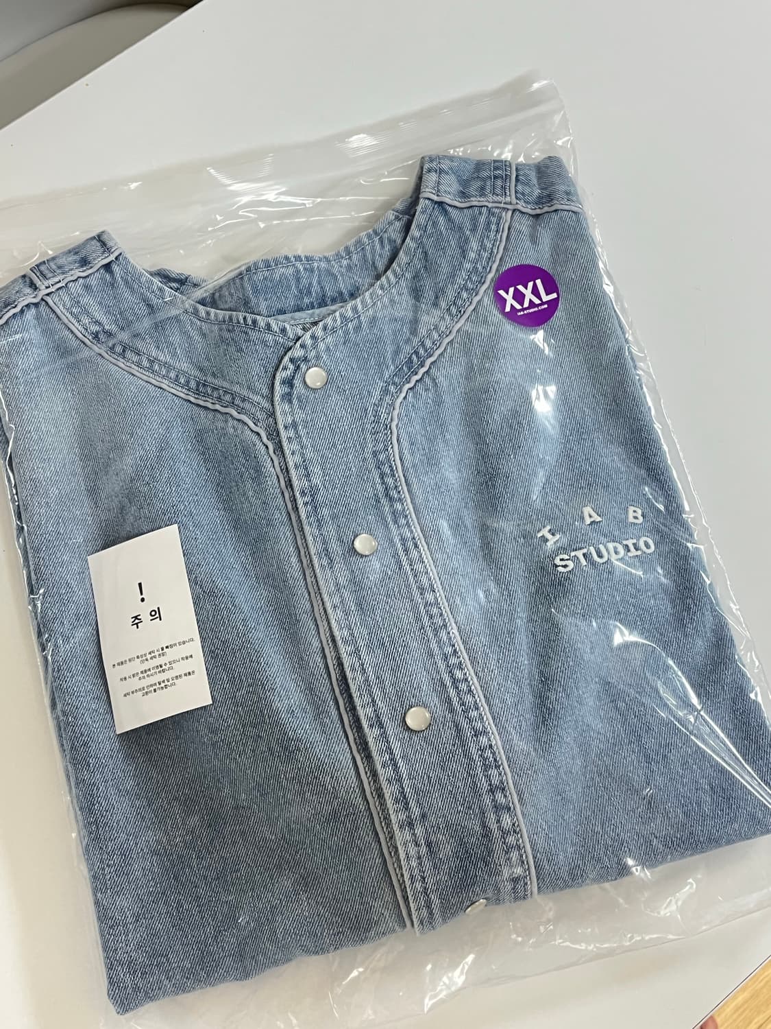 (새상품) 아이앱 / 데님 베이스볼 저지 / xxl 상품이미지2