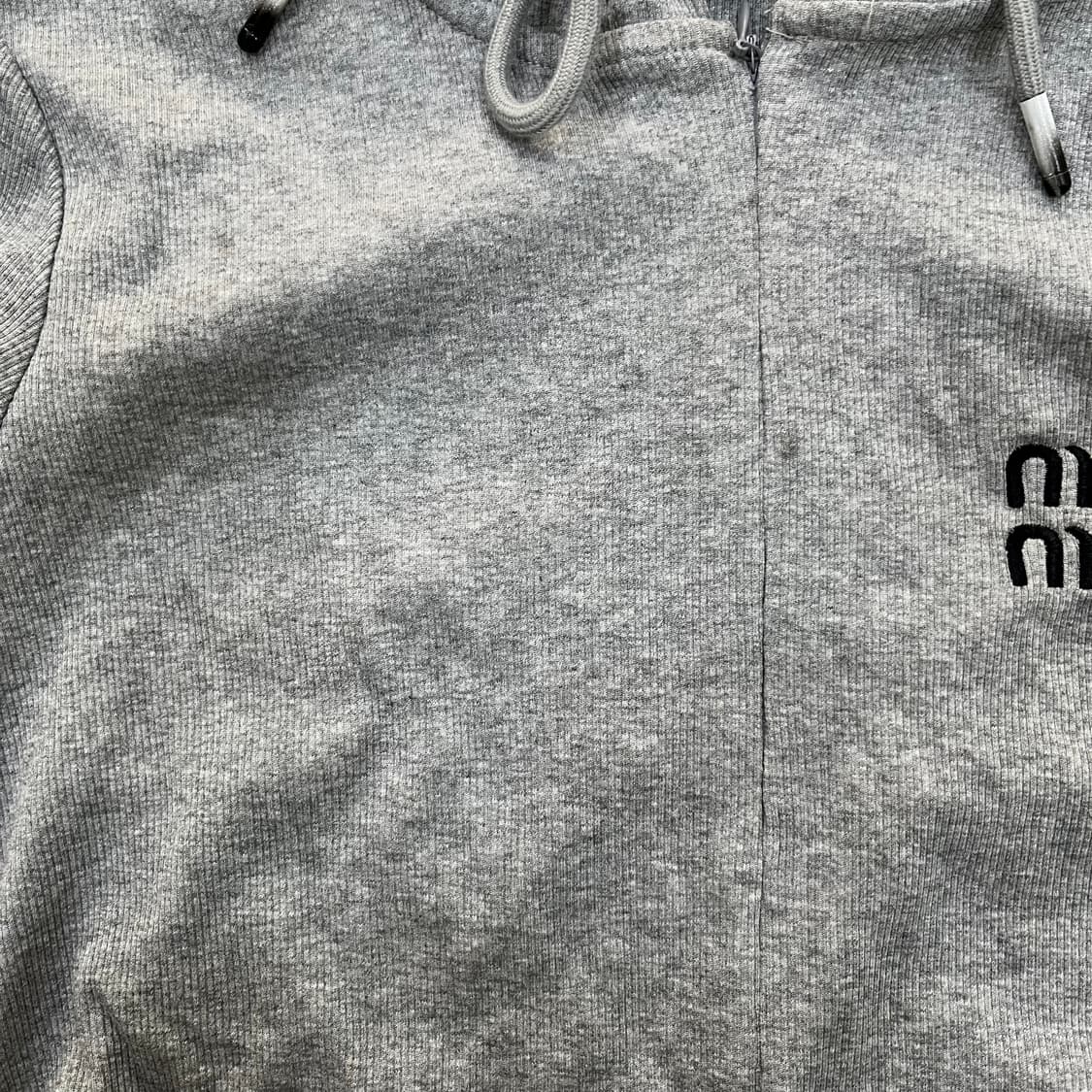 실측확인 고급 여성 반팔 니트 집업 0312M1 상품이미지3