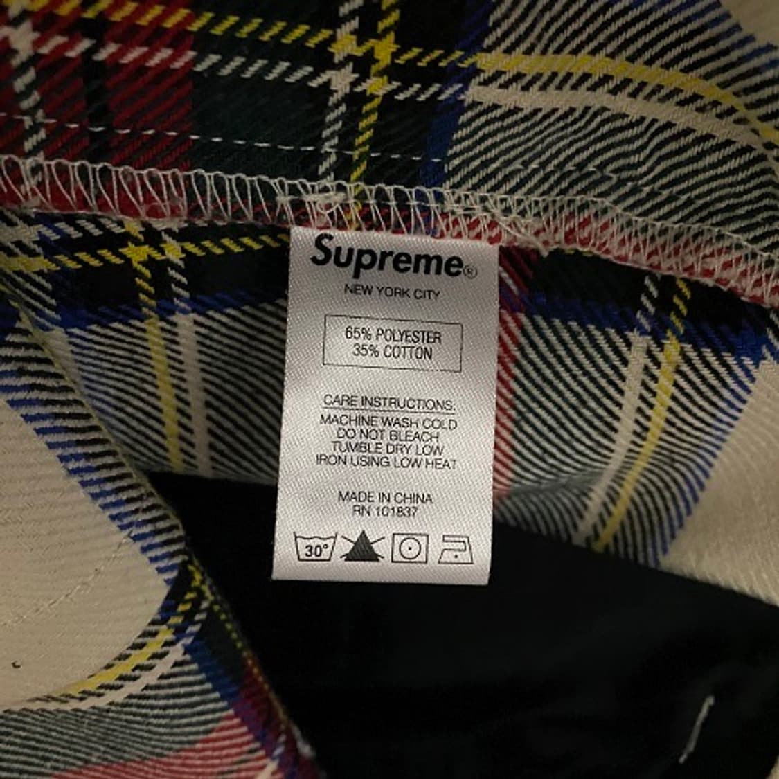 [30] 14FW 슈프림 플라이트 팬츠 레드 체크 상품이미지6