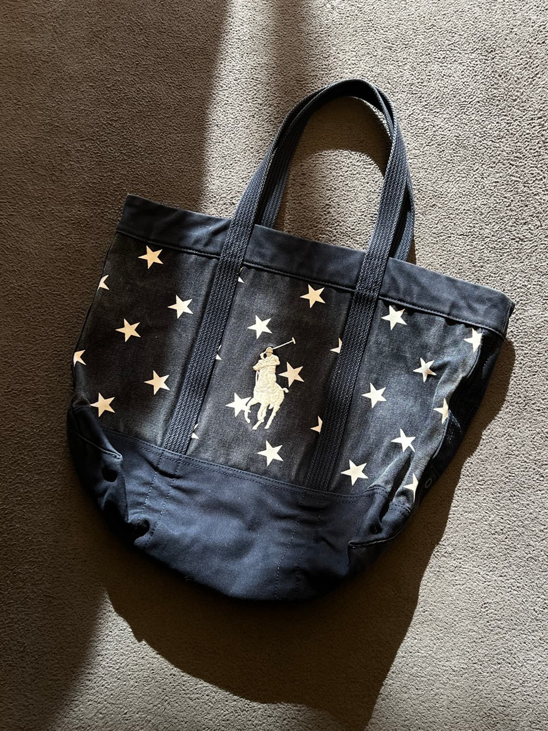 폴로 랄프로렌 빅포니 스타 캔버스 토트백 유니크 처분  상품이미지1