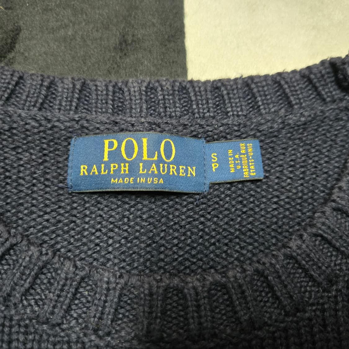 S 폴로랄프로렌 성조기 니트 네이비 Made in USA 상품이미지3