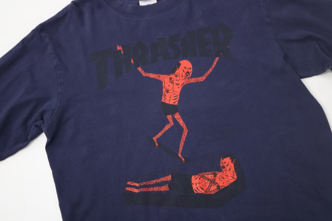 트레셔 빈티지 "GO DEMON" 그래픽 롱슬리브 티셔츠 (L) 상품이미지4