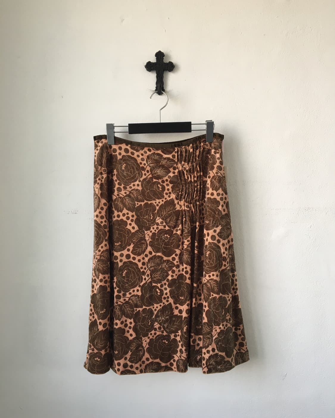 Pattern velvet skirt 상품이미지1