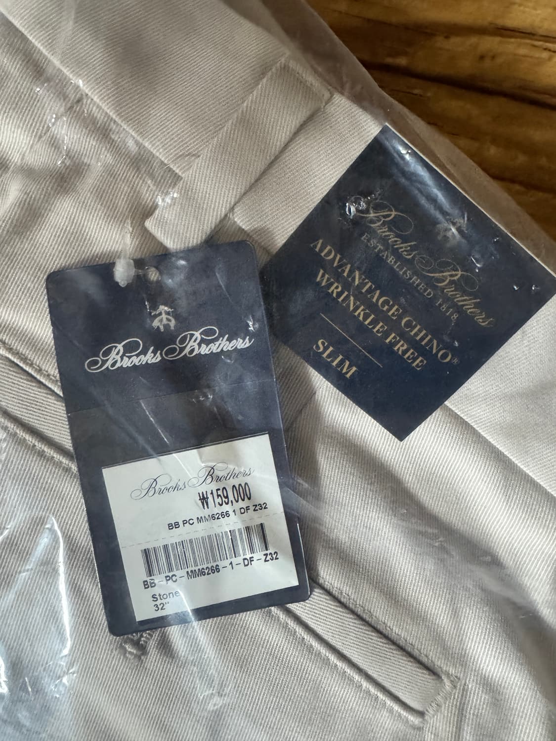 브룩스브라더스 어드밴티지 치노 새제품 블랙, 스톤 2장 (슬림/밀라노핏) 상품이미지3