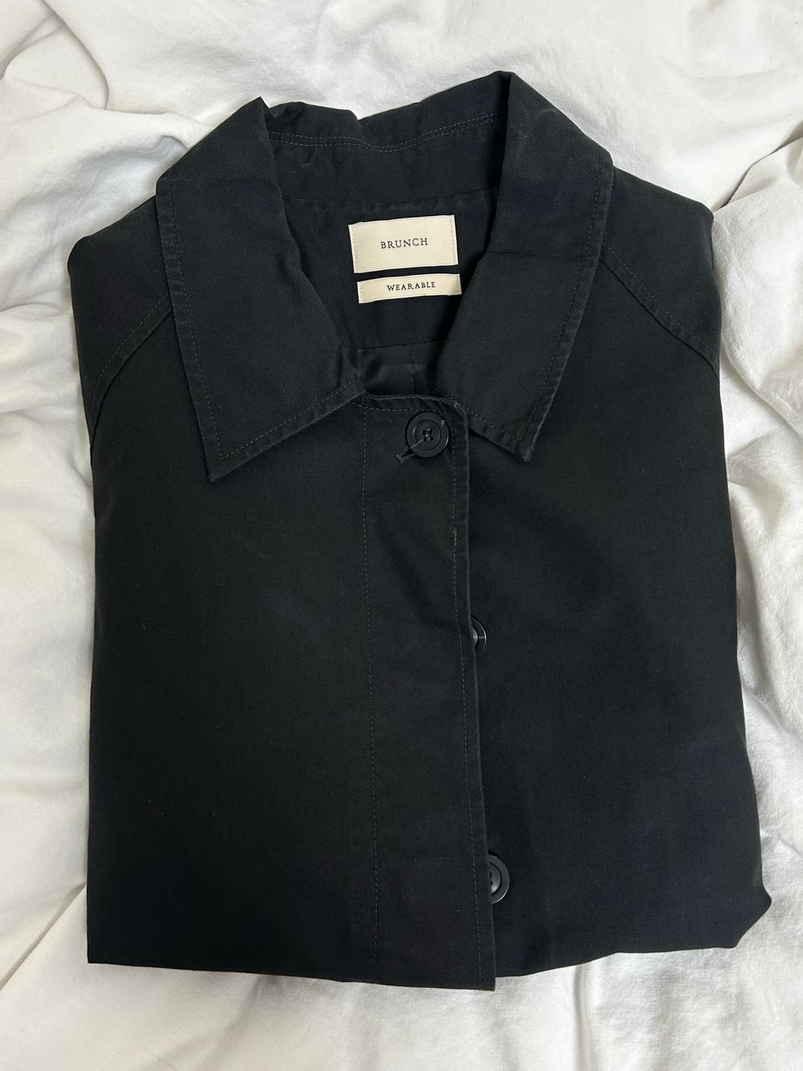 (새상품급) 버튼 코튼 트렌치 숏자켓 상품이미지1