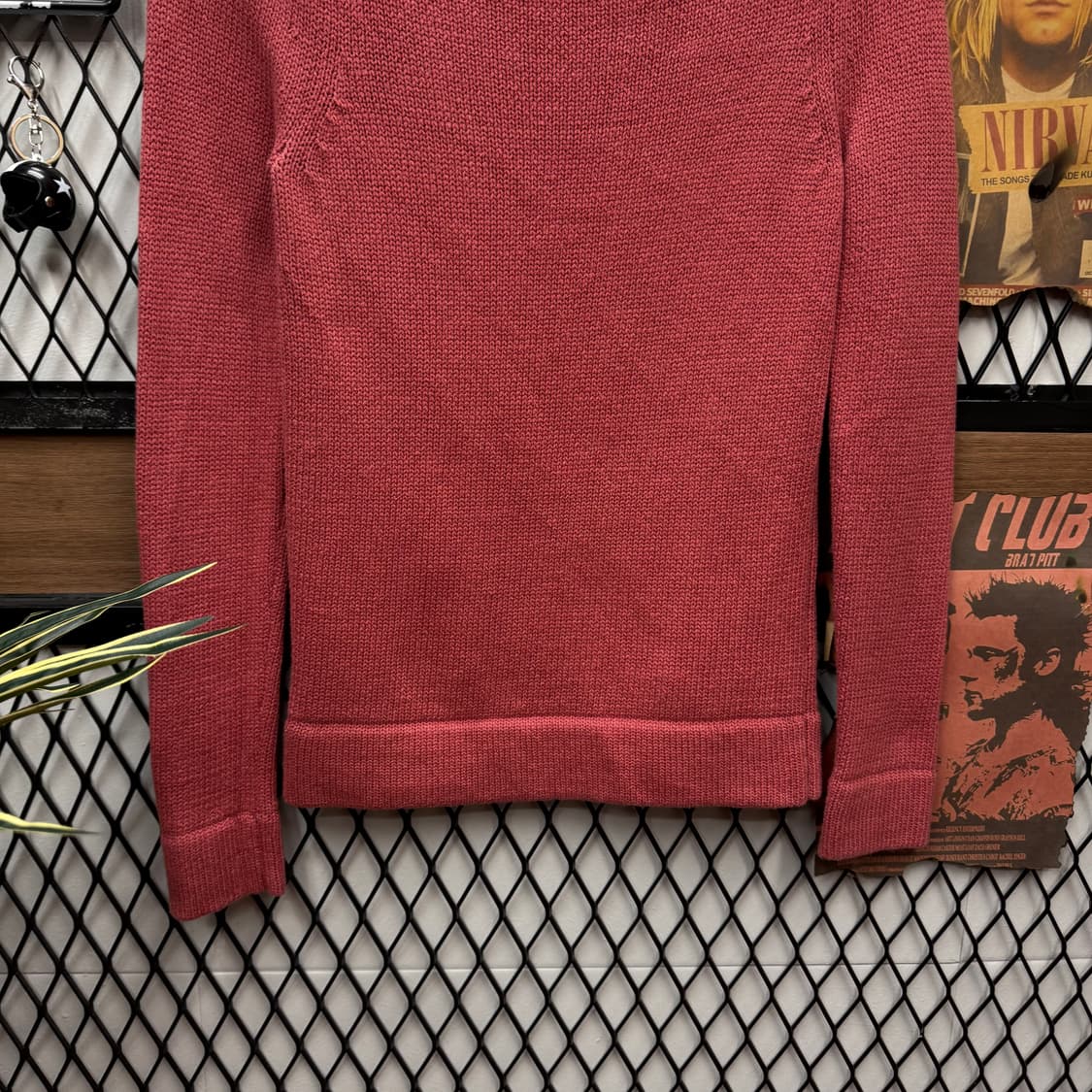 00s 마크 제이콥스 코튼 니트 스웨터 슬림핏 핑크 상품이미지4