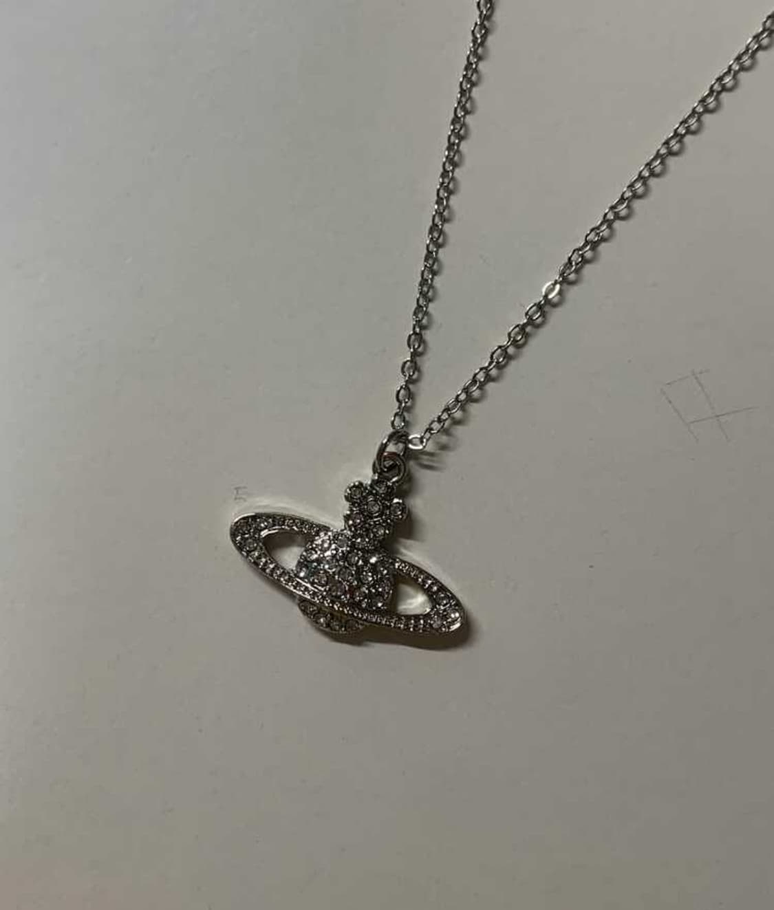 비비안웨스트우드 목걸이 실버 미니바스 급처 상품이미지1