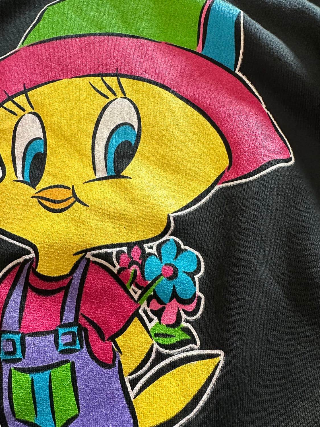 90s 루니툰즈 '힙합 트위티' 50/50 맨투맨 - 3XL 상품이미지3